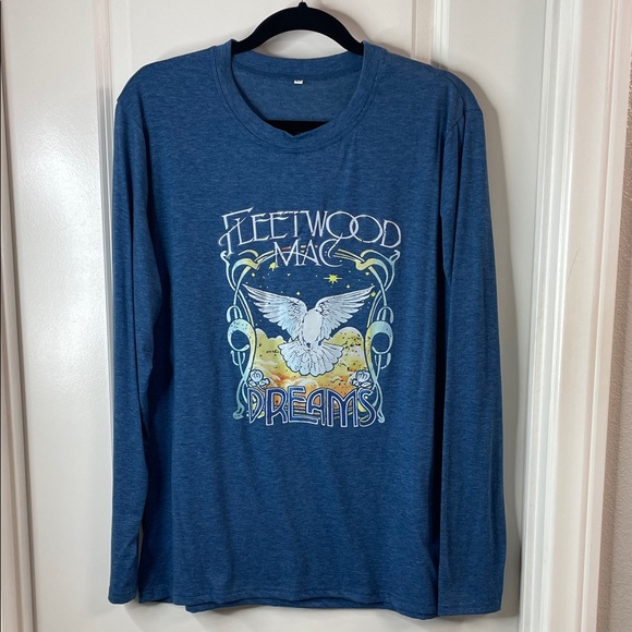 Fleetwood Mac Blue Long Sleeve Tee - Picture 1 of 4